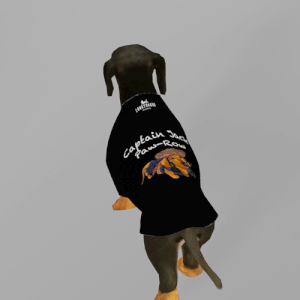 Longtongue – Designer Dog T-shirts – Captain Paw-Row – Happy Design